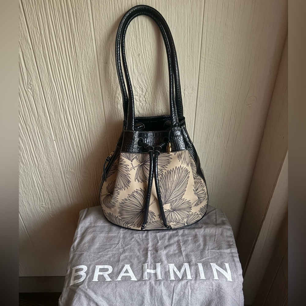 Brahmin Palm Leaf Bucket Bag